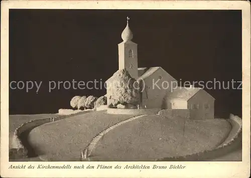 Bad Wiessee Kirchenmodell zum Bau der ev Kirche auf dem Kirschbaumhuegel Kat. Bad Wiessee