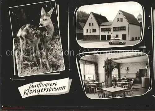 Rengersbrunn Gasthaus Marienborn Gaststube Rehkitz Kat. Fellen