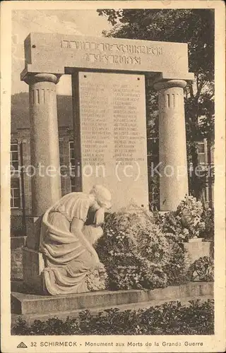 Schirmeck Monument aux Morts de la Grande Guerre Kat. Schirmeck