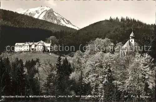 Hochfelln Ruhpolding Minoriten Kloster und Wallfahrts Kirchlein Maria Eck Kat. Ruhpolding