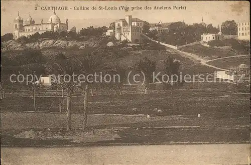 Carthage Karthago Colline de St Louis Vue prise des Anciens Ports Kat. Tunis
