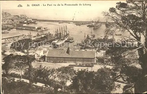 Oran Algerie Le Port vu de la Promenade de Letang Kat. Oran