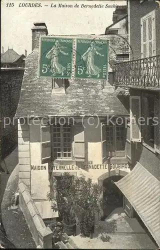 Lourdes Hautes Pyrenees La Maison de Bernadette Soubirous Kat. Lourdes
