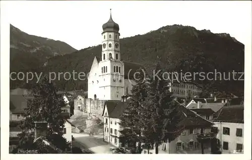 Bludenz Vorarlberg Ortsansicht mit Kirche Kat. Bludenz