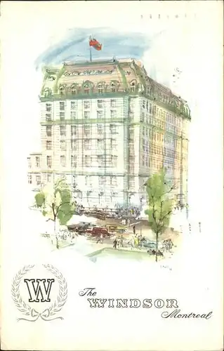 kk75234 Montreal Quebec The Windsor Hotel Kategorie. Montreal Alte Ansichtskarten