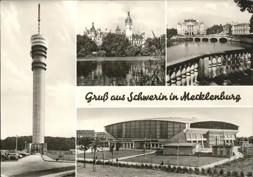 Schwerin Mecklenburg Fernsehturm Schloss Staatstheater Museum Kongresshalle Kat. Schwerin