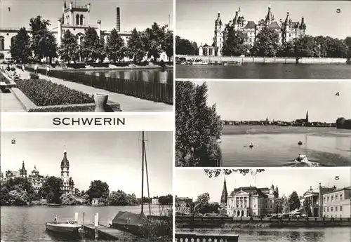 Schwerin Mecklenburg Pfaffenteich Schloss Ziegelsee Staatstheater Kat. Schwerin
