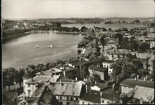 Schwerin Mecklenburg Blick auf Pfaffenteich und Ziegelsee Kat. Schwerin