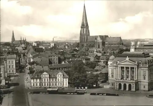 Schwerin Mecklenburg Blick vom Schloss auf Altstadt Kat. Schwerin