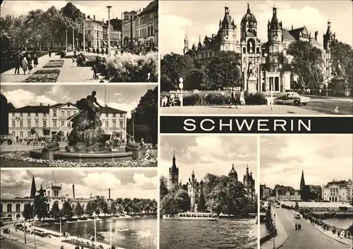 Schwerin Mecklenburg Pfaffenteich Anlagen Schloss Alter Garten Schiffbruechigen Denkmal Kat. Schwerin
