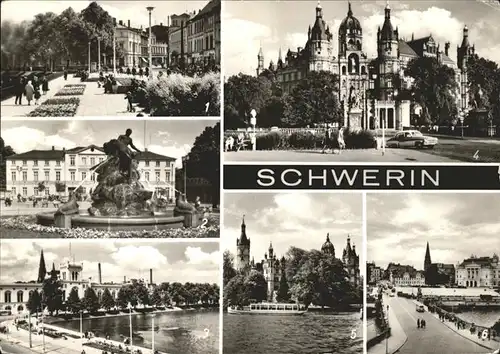 Schwerin Mecklenburg Pfaffenteich Anlagen Schloss Alter Garten Schiffbruechigen Denkmal Kat. Schwerin