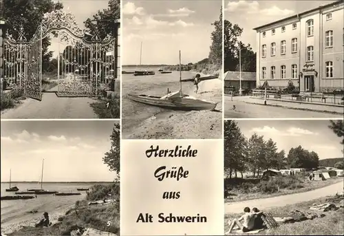 Schwerin Mecklenburg Alt Schwerin Eingangstor Gutshof Plauer See Agrarmuseum Zeltplatz Kat. Schwerin