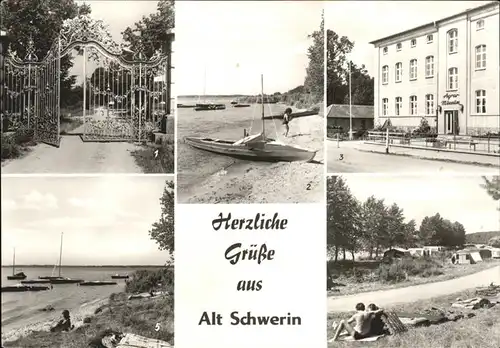 Schwerin Mecklenburg Alt Schwerin Eingangstor Gutshof Plauer See Agrarmuseum Zeltplatz Kat. Schwerin