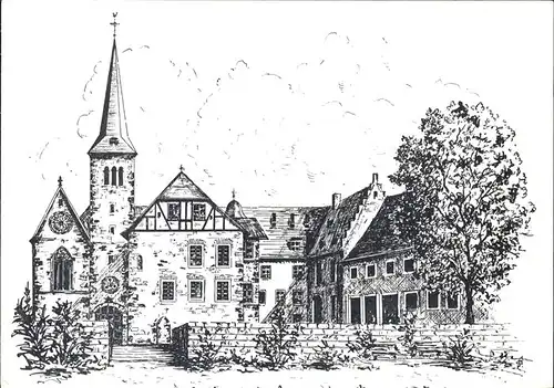 Schluechtern Kloster Zeichnung Kat. Schluechtern
