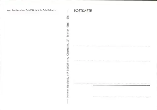 Schluechtern von Lautersches Schloesschen Kat. Schluechtern