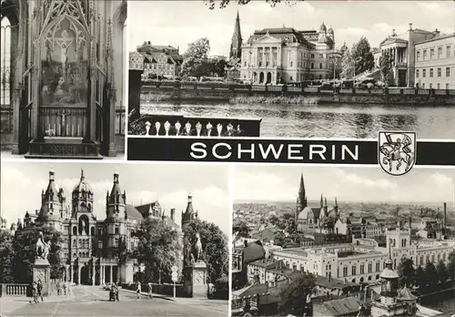 Schwerin Mecklenburg Dom Staatstheater Schloss Panorama Kat. Schwerin