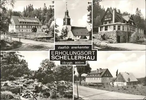 Schellerhau Teilansichten Kirche Kat. Altenberg