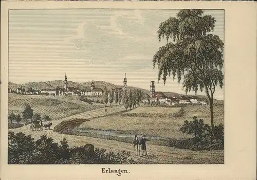 Erlangen Panorama Gemaelde Kat. Erlangen