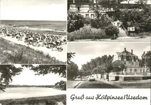 Koelpinsee Usedom Strand See Ortsansichten Kat. Usedom