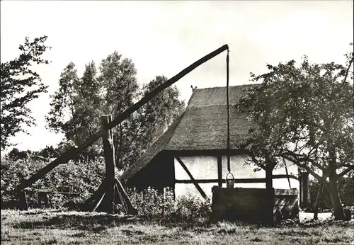 Klockenhagen Freilichtmuseum Ziehbrunnen und Backhaus Kat. Ribnitz Damgarten