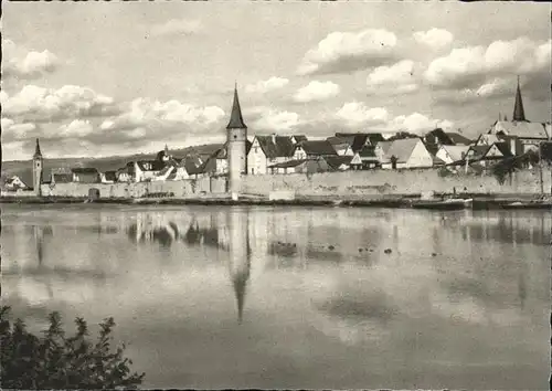 Karlstadt Main Blick ueber den Main Kat. Karlstadt