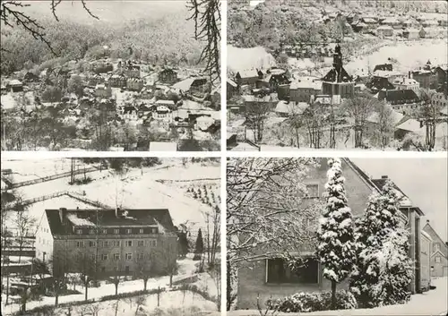 Schmiedeberg  Dippoldiswalde im Winter Panorama mit Teilansichten / Dippoldiswalde /Saechsische Schweiz-Osterzgebirge LKR