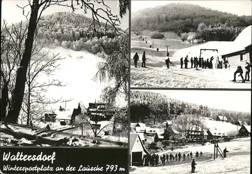 Waltersdorf Zittau Lausche und Skilift Kat. Grossschoenau Sachsen