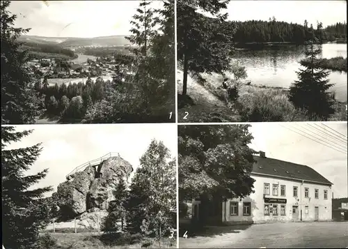 Tannenbergsthal Vogtland Panorama Vogtlandsee Schneckenstein Gaststaette Jaegersgruen Kat. Tannenbergsthal Vogtland