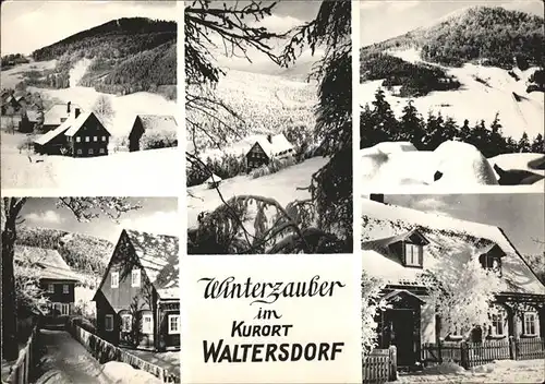 Waltersdorf Zittau Winterlandschaften Teilansichten Kat. Grossschoenau Sachsen