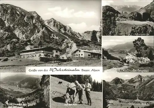 Schleching Wuhrsteinalm Kaisergebirge Geigelstein Achental  Kat. Schleching