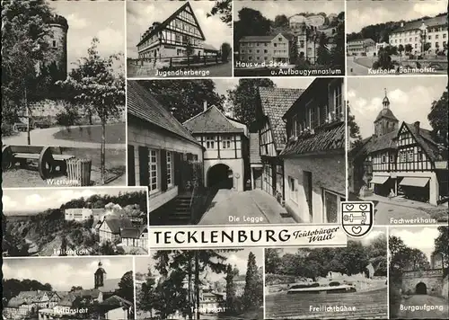 Tecklenburg Jugendherberge Aufbaugymnasium Kurheim Wierturm Die Legge Fachwerkhaus Freilichtbuehne Burgaufgang Kat. Tecklenburg