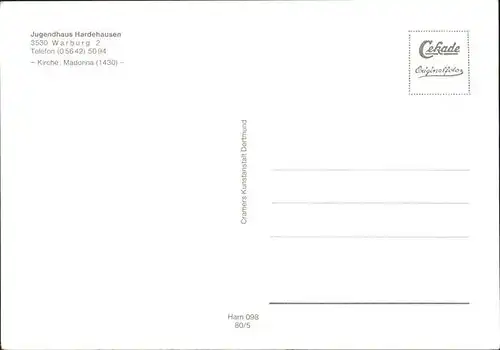 Warburg Westfalen Jugendhaus Hardehausen Kat. Warburg