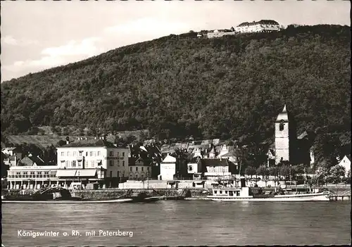 Koenigswinter Rheinpartie mit Petersberg Kat. Koenigswinter