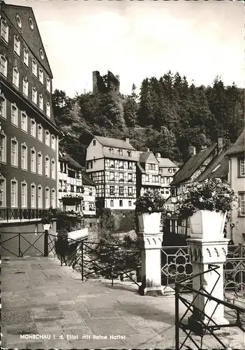 Monschau Ortsblick mit Ruine Haller Kat. Monschau