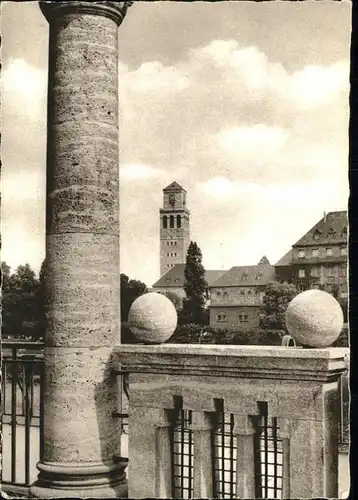 Muelheim Ruhr Blick auf Rathaus und Stadtbad Kat. Muelheim an der Ruhr