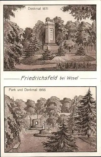 Friedrichsfeld Niederrhein Denkmal Park Kat. Voerde (Niederrhein)