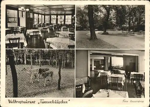 Wesel Rhein Waldrestaurant Tannenhaeuschen Gastraeume Wildgehege Kat. Wesel