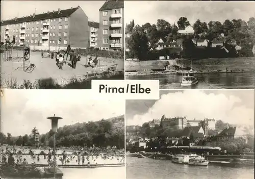 Pirna Spielplatz Schwimmbad Elbepartie Kat. Pirna