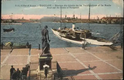 Toulon Statue Genie Rade *