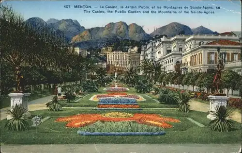 Menton Casino Jardin Public Montagnes Saint-Agnes x