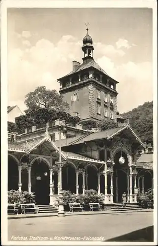 Karlsbad Eger Marktbrunnen Colonade *