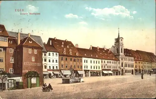 Eger Unterer Marktplatz  Brunnen x