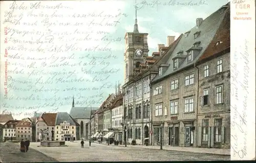 Eger Oberer Marktplatz Brunnen x