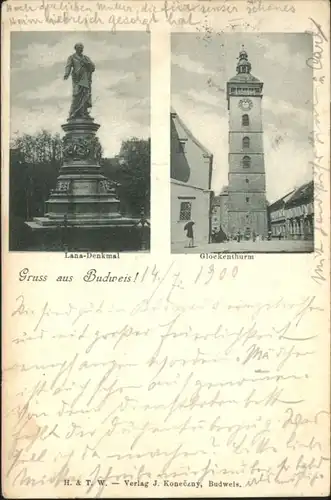 Budweis Lana Denkmal Glockenturm x