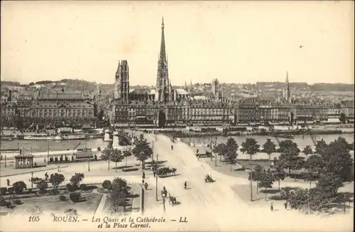 Rouen Quais Catehdrale Place Carnot *