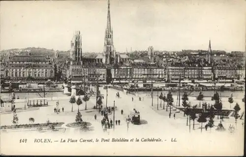 Rouen Place Carnot Pont Boieldieu Cathedrale Strassenbahn  *