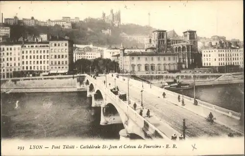 Lyon Pont Tilsitt Cathedrale St. Jean Coteau Fourviere *