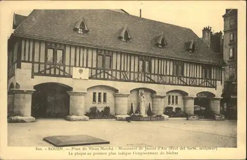 Rouen Place Vieux Marche Monument Jeanne d'Arc *