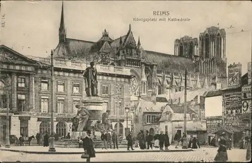 Reims Koenigsplatz Kathedrale x