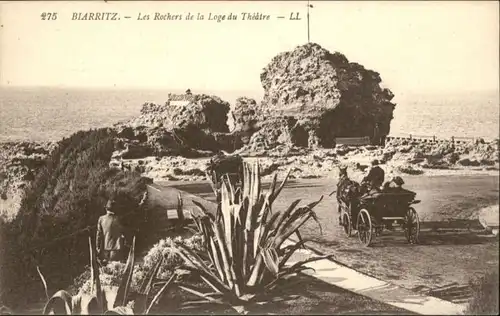 Biarritz Rocher Loge Theatre Pferd Kutsche *